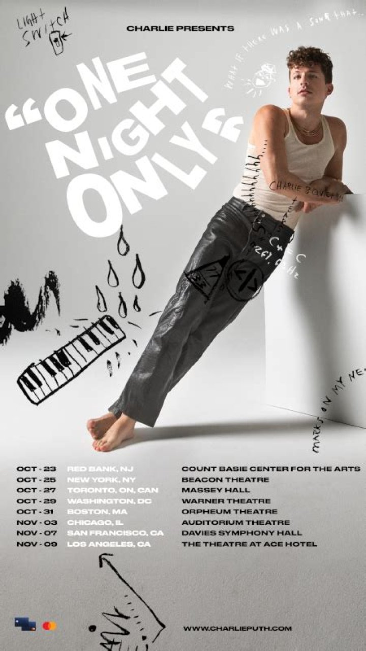Charlie Puth Expands His One Night Only Tour To Europe