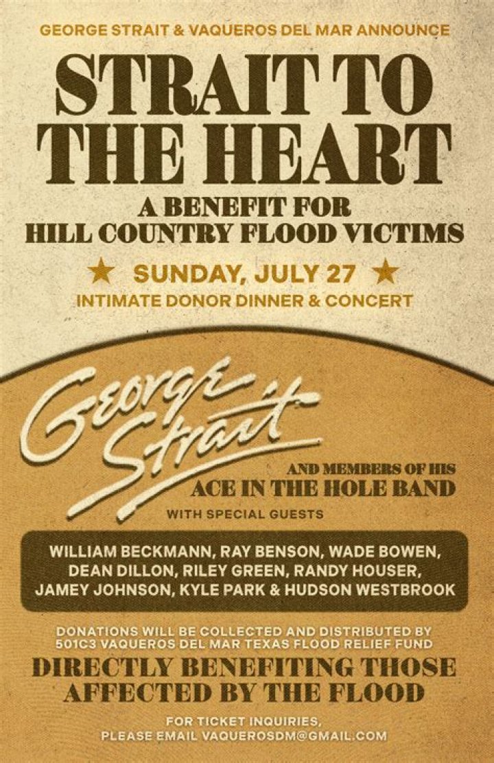 George Strait Helps To Raise $2.4 million For Wounded Vets At The 12th Annual Vaqueros Del Mar Golf Tournament and Benefit Concert