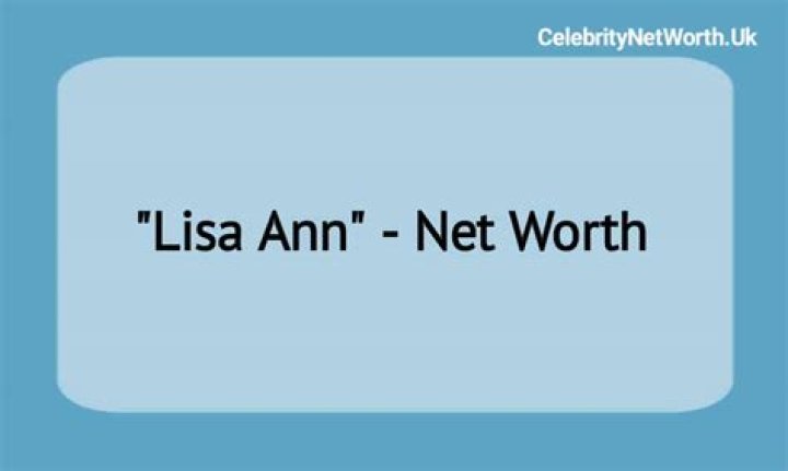Lisa Ann Net Worth | Celebrity Net Worth