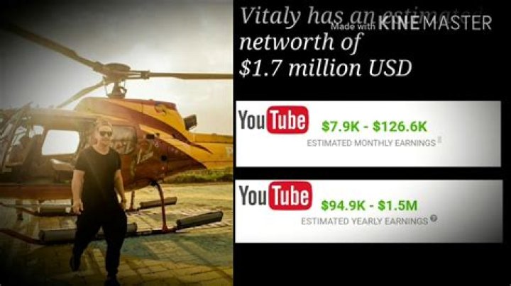 VitalyzdTv net worth, income and estimated earnings of Youtuber channel