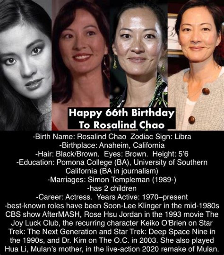 Who is Rosalind Chao Dating Now?
