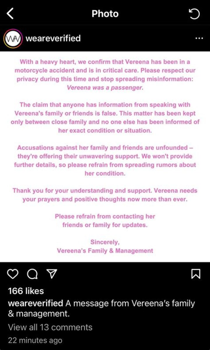 Who is Vereena Sayed Dating Now